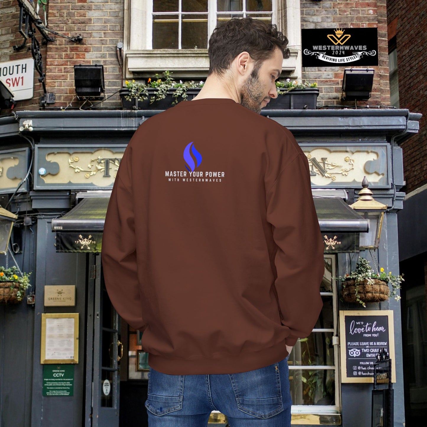 Softstyle Fleece Crewneck Sweatshirt_ N3+ Series SSFCNSS PT2WW001_ Limited Edition Comfort, Durabile & Sustainable Fashion Raw Classic by WesternWaves: