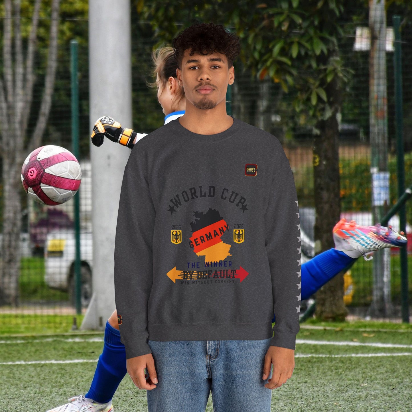 Unisex Sweatshirt_ N7+ Series USSS PT2WW001_ Germany The Winner by Default_ Limited Edition by WesternWaves: