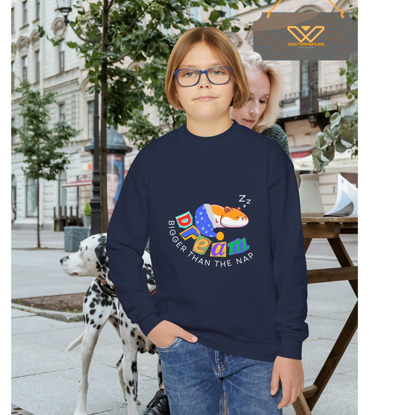 Youth Crewneck Sweatshirt_ N3+ Series YCNSS PT2WW001_ Limited Edition Perfect Companion for the School, Sports & Casual hangouts by WesternWaves: