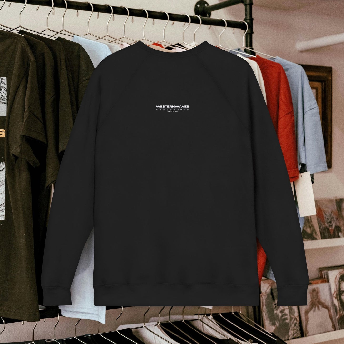 Unisex Sponge Fleece Raglan Sweatshirt_ Series UWD 062_ Limited Edition Cozy Fashion Streewear by WesternWaves: