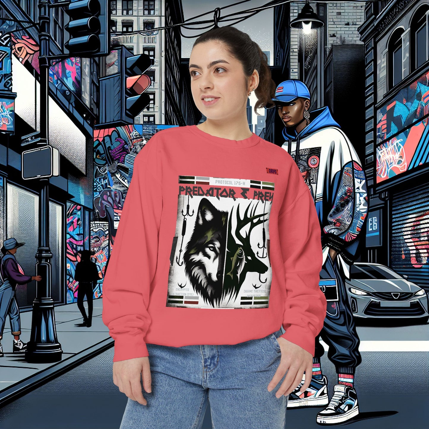 Predator & Prey Sweatshirt_ 03 Sep 2025_ Cozy Unisex Pullover, Nature Lover Apparel, Gifts for Wildlife Enthusiasts, Fall Fashion Layer