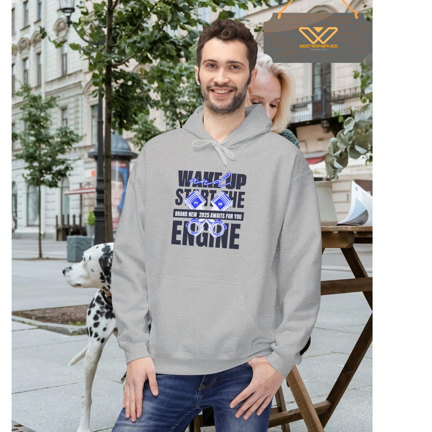Unisex Midweight Softstyle Fleece Hoodie_ N3+ Series USMWSSFH PT2WW010_ Limited Edition Luxuriously Soft 100% Cotton Face by WesternWaves: