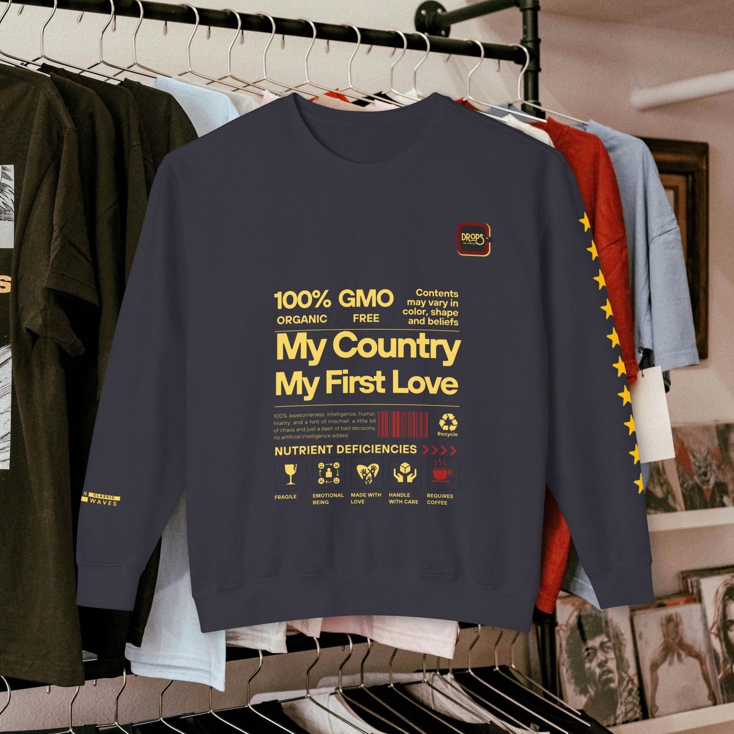 Unisex Lightweight Sweatshirt_ N7+ Series USLWSS PT2WW001_ Limited Edition by WesternWaves: