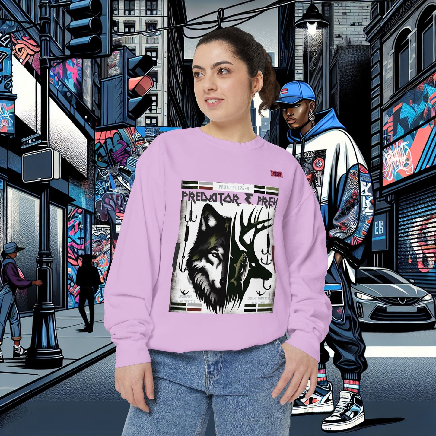 Predator & Prey Sweatshirt_ 03 Sep 2025_ Cozy Unisex Pullover, Nature Lover Apparel, Gifts for Wildlife Enthusiasts, Fall Fashion Layer