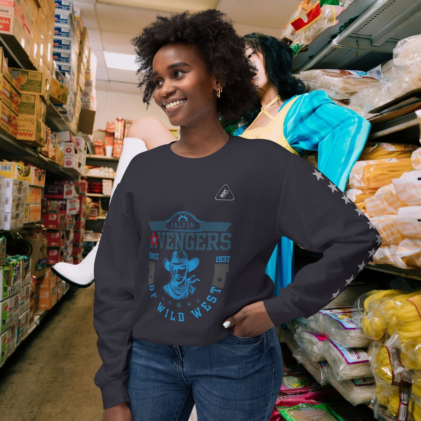 Unisex Lightweight Sweatshirt_ N7* Series USLWSS PT2WW002_ Limited Edition by WesternWaves: