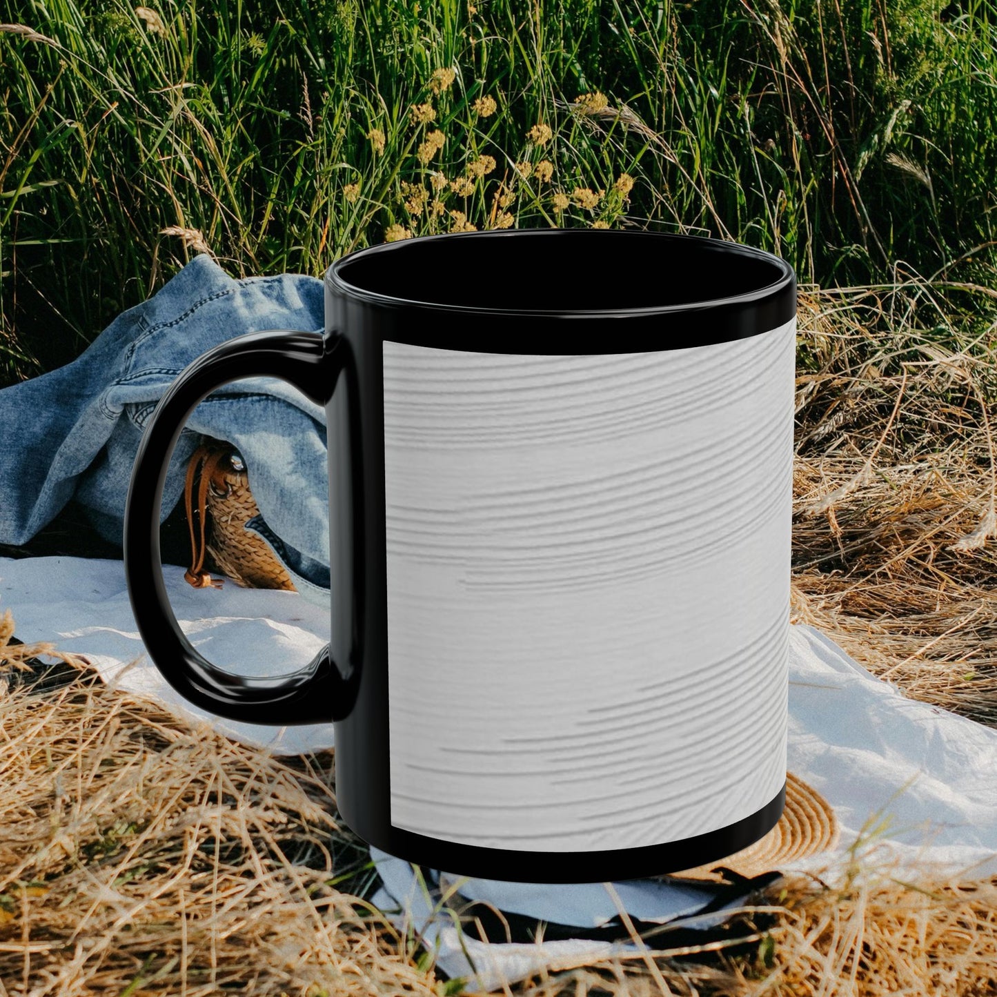Black Mug (11oz, 15oz)_ N3+ Series CBM PT2WW005_ Limited Edition Black Ceramic Mug by WesternWaves