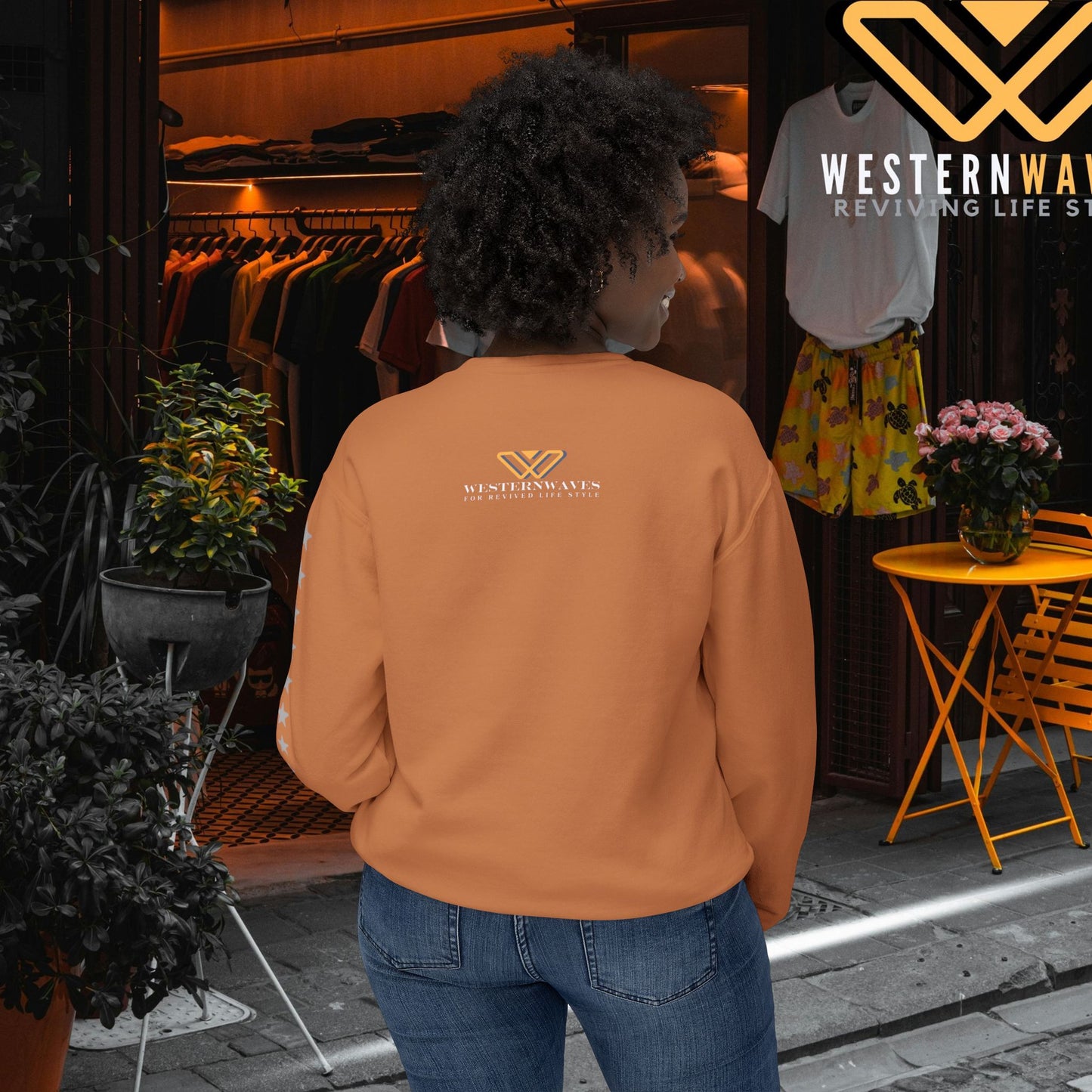Unisex Lightweight Crewneck Sweatshirt_ N2 Series ULWCSS PT2WW006_ Limited Edition Unparalleled Quality by WesternWaves: