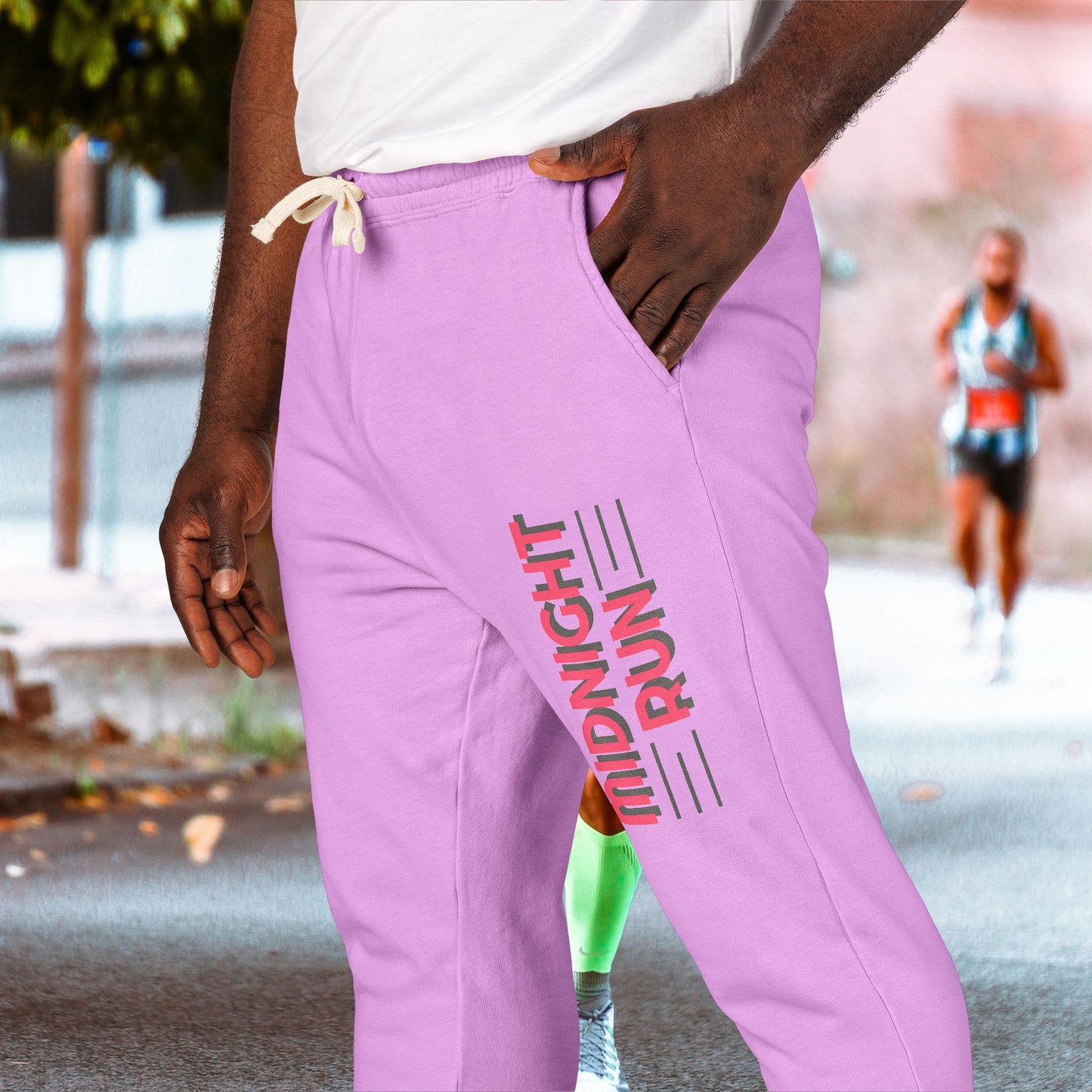 Unisex Fleece Sweatpants with Playful Design_ Series UWD 080_ Limited Edition Cozy Lounge Pants by WesternWaves: