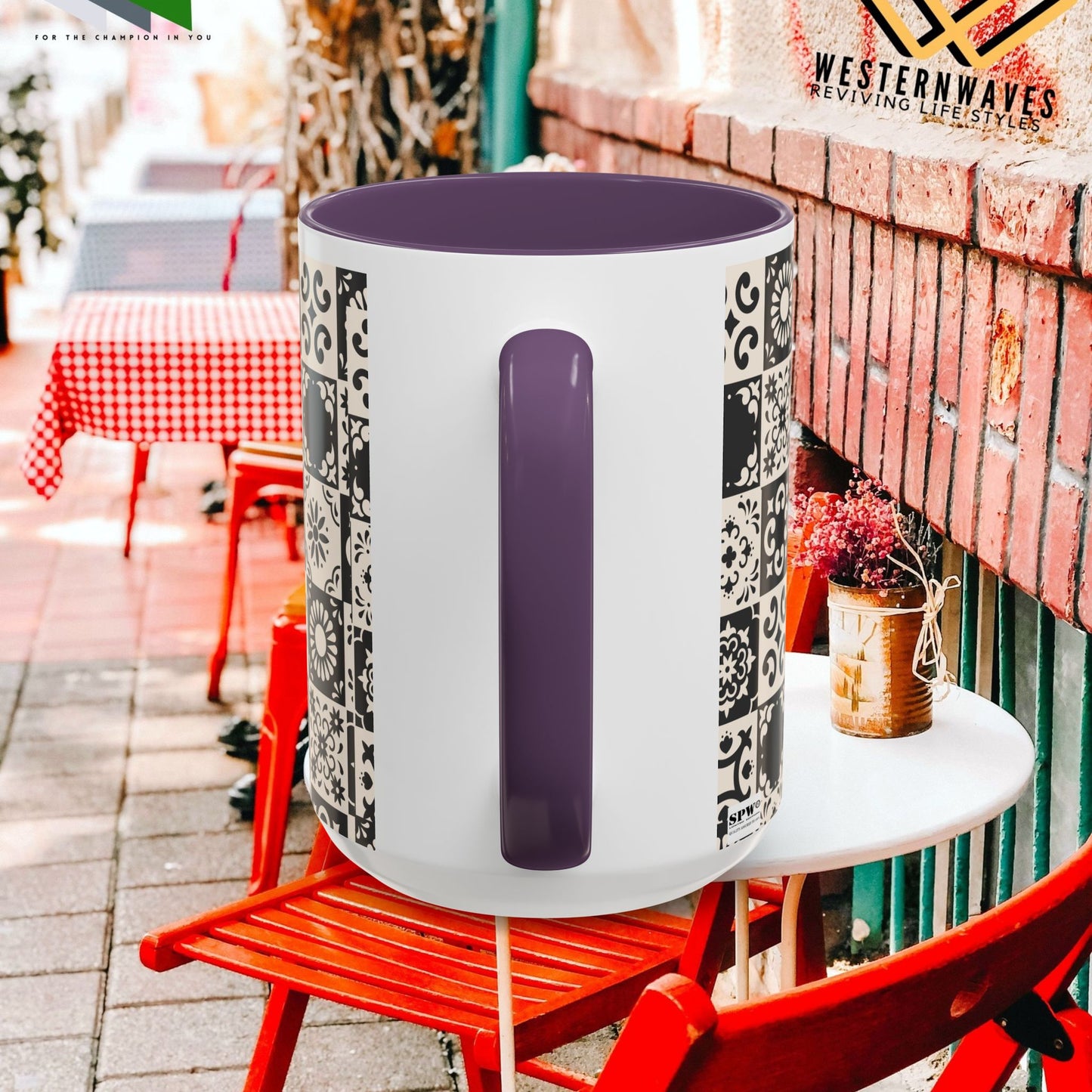 Accent Coffee Mug (11, 15oz)_ N+ Series ACMUG PT2WW004_ Limited Edition Mug by WesternWaves