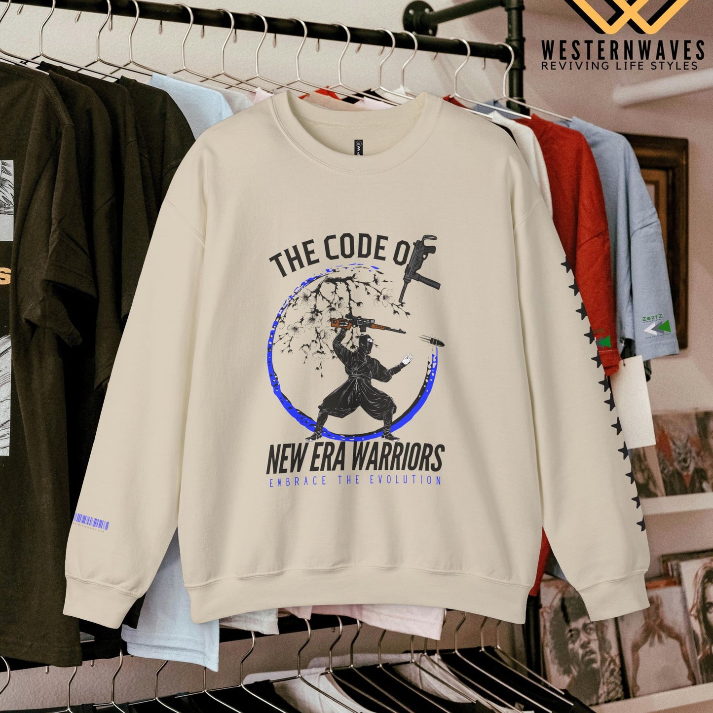 Unisex Heavy Blend™ Crewneck Sweatshirt_ N3+ Series UHBCSS PT2WV010_ Limited Edition Timeless Style by WesternWaves: