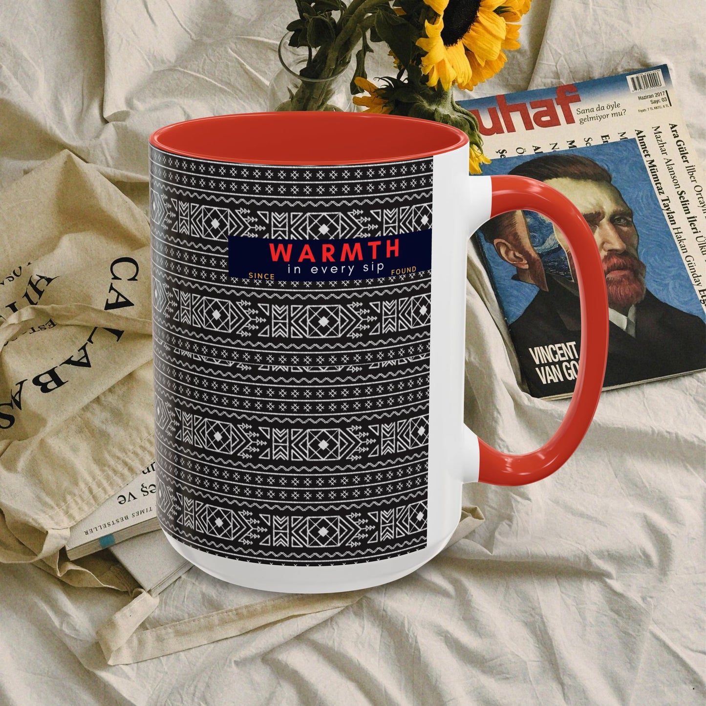 Accent Coffee Mug 11, 15oz_ N2 Series ACM11OZ PT2WW007_ Vibrant Limited Edition Design by WesternWawes: