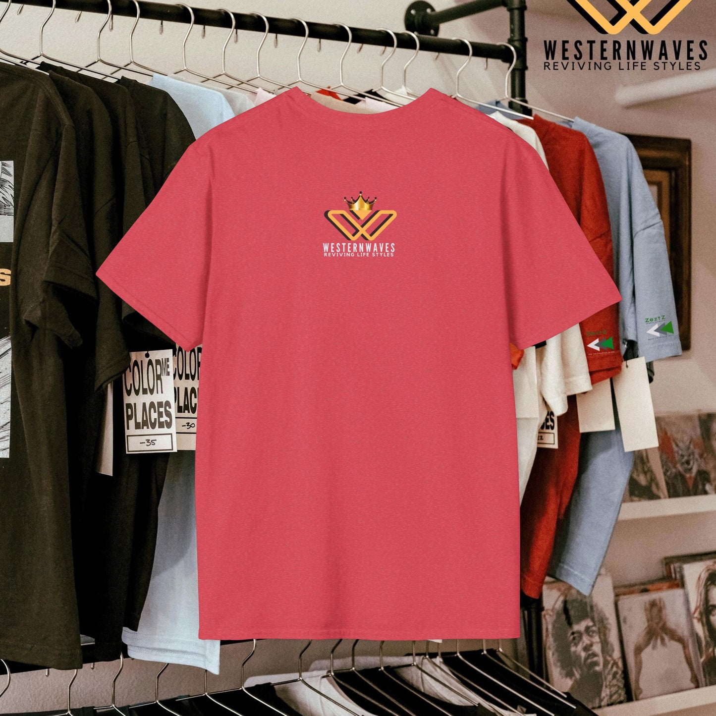 Unisex Softstyle T-Shirt_ N3+ Series USSTS FT2WW004_ Redefine Relaxation Limited Edition by WesternWaves:
