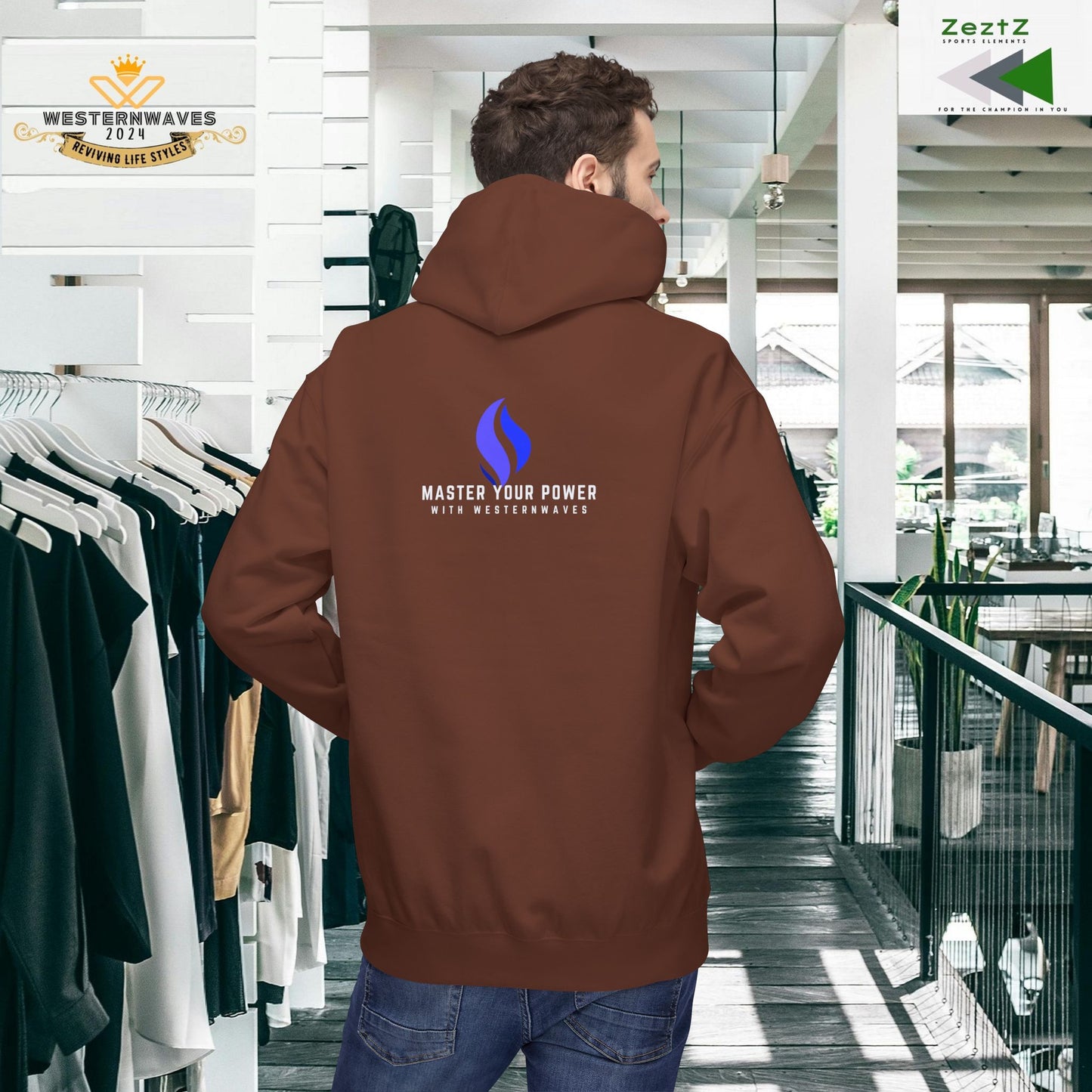 Unisex Midweight Softstyle Fleece Hoodie_ N3+ Series USMWSSFH PT2WW004_ Limited Edition Luxuriously Soft 100% Cotton Face by WesternWaves: