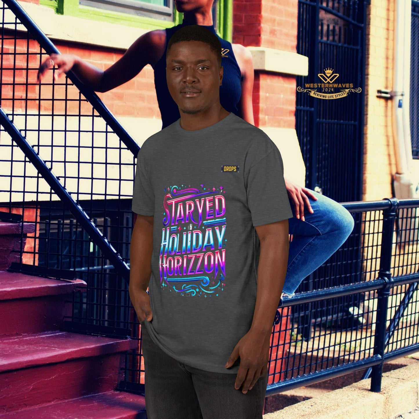 Unisex Sueded T-shirt_ 28 June 2025_ Limited Edition Summer Festivities, by WesternWaves:
