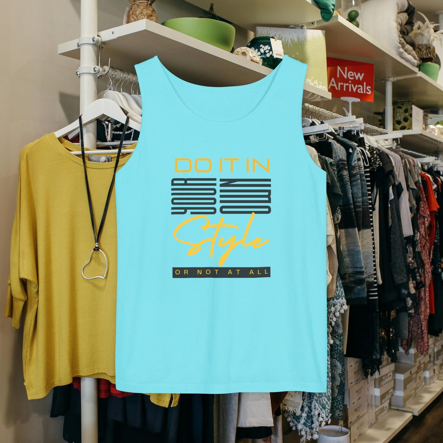 Unisex Garment-Dyed Tank Top_ N2+ Series USGDTT PT2WW015_ Limited Edition Comfort & Style by WesternWaves: