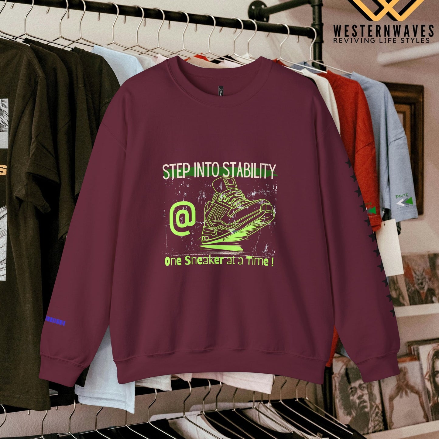 Unisex Heavy Blend™ Crewneck Sweatshirt_ N3+ Series UHBCSS PT2WW032_ Limited Edition Pure Luxury By WesternWaves: