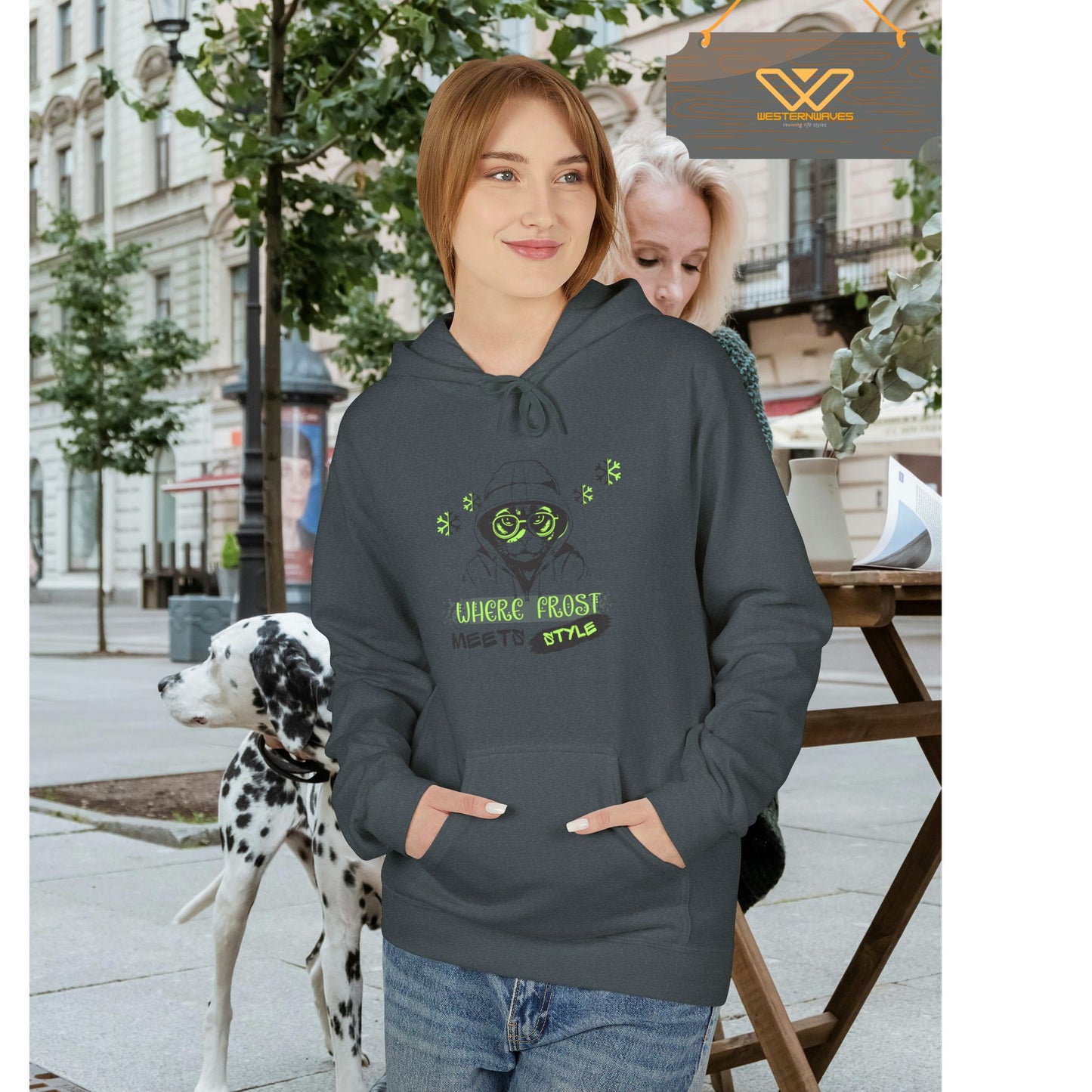 Unisex Midweight Softstyle Fleece Hoodie_ N3+ Series USMWSSFH PT2WW001_ Limited Edition Luxuriously Soft 100% Cotton Face by WesternWaves: