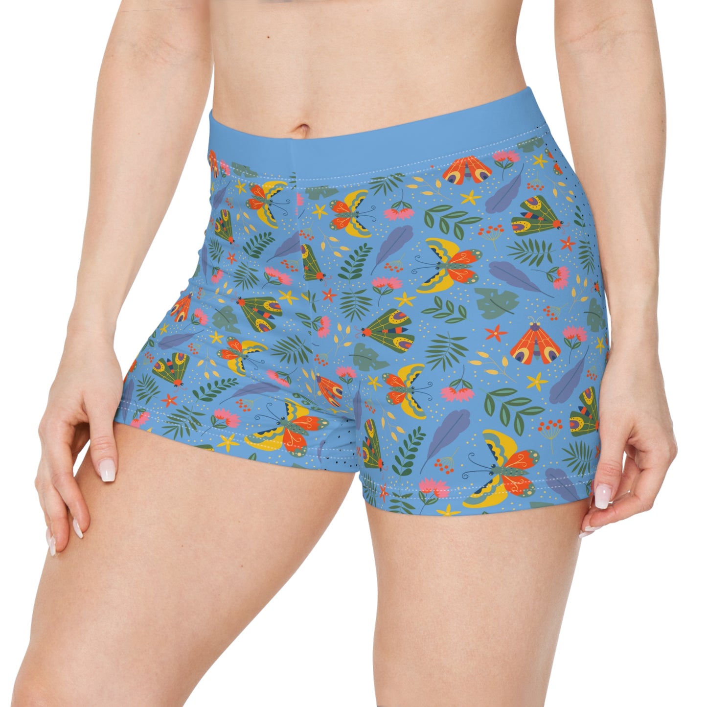 Women's Shorts AOP_ N+ Series WS(AOP) PT2WW_003_ Summer Breeze Women's Moisture-Wicking Shorts_ Limited Edition by WesternWaves: