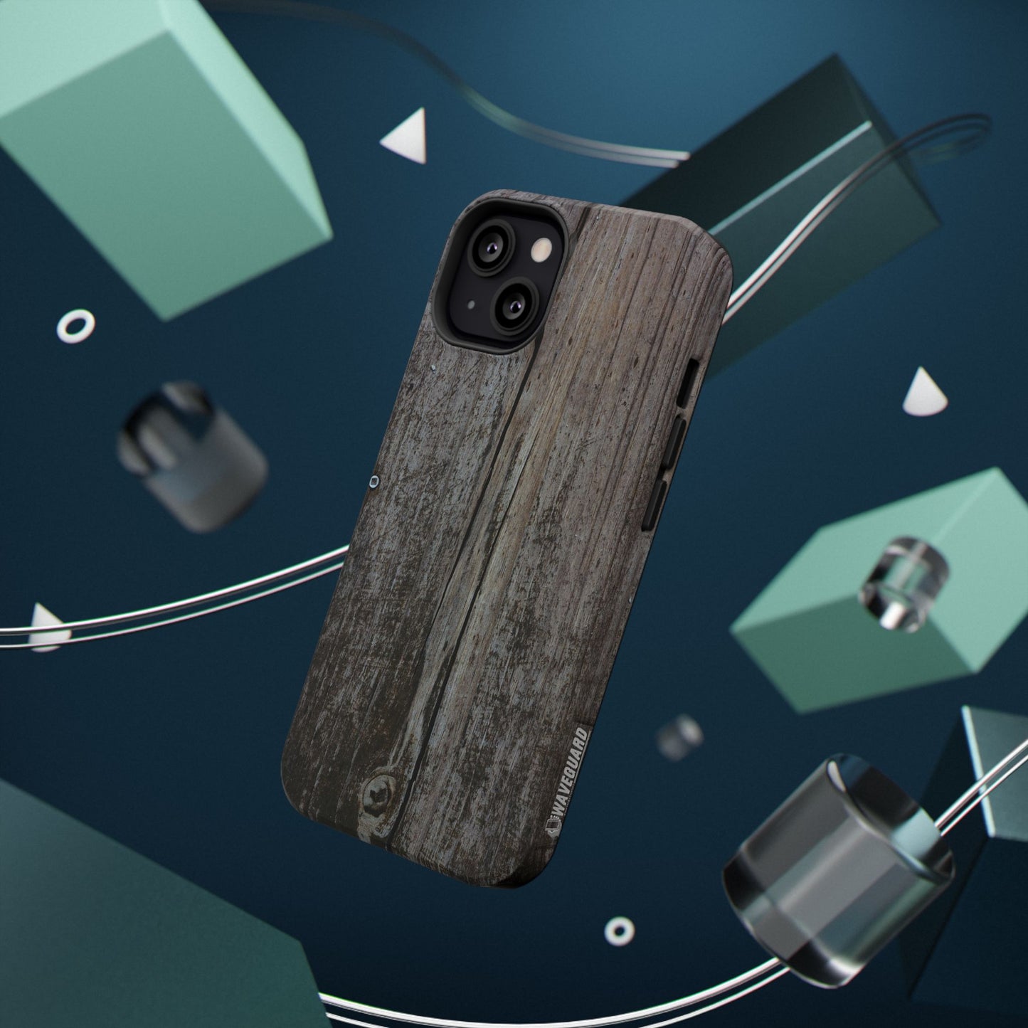 Impact-Resistant Tough Cases_ iPhone Case_ Series N8+ TCPCASE PT2WW006_ Limited Edition Wooden Grain Phone Case for iPhones by WesternWaves: