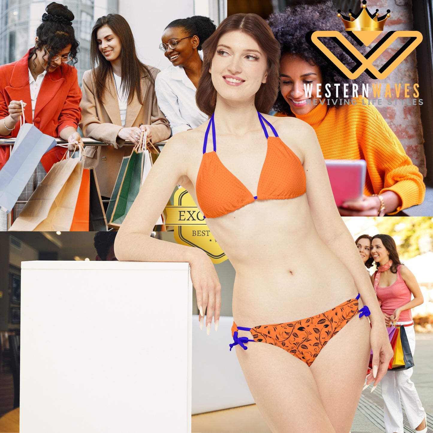 Strappy Bikini Set (AOP)_ N+ Series SBS(AOP) PT2WW004_Limited Edition by WesternWaves
