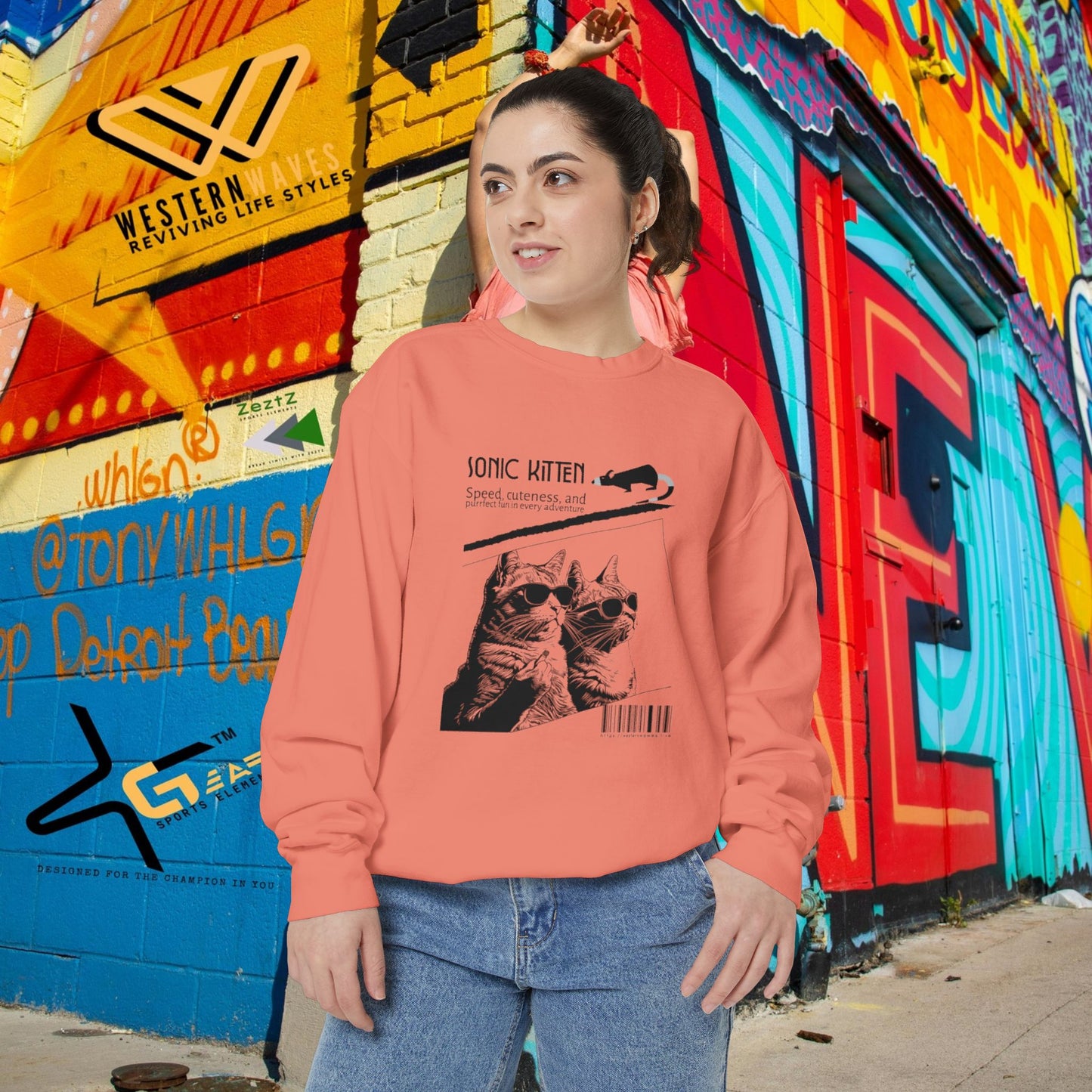 Unisex Garment-Dyed Sweatshirt_ N3+ Series SPW UGDSS PT2WW003_WesternWaves Limited Edition