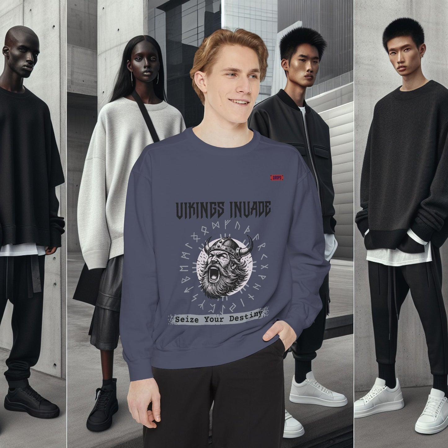 Unisex Garment-dyed Sweatshirt_ Series UWD 063_ Limited Edition Cozy Apparel for Adventurers by WesternWaves: