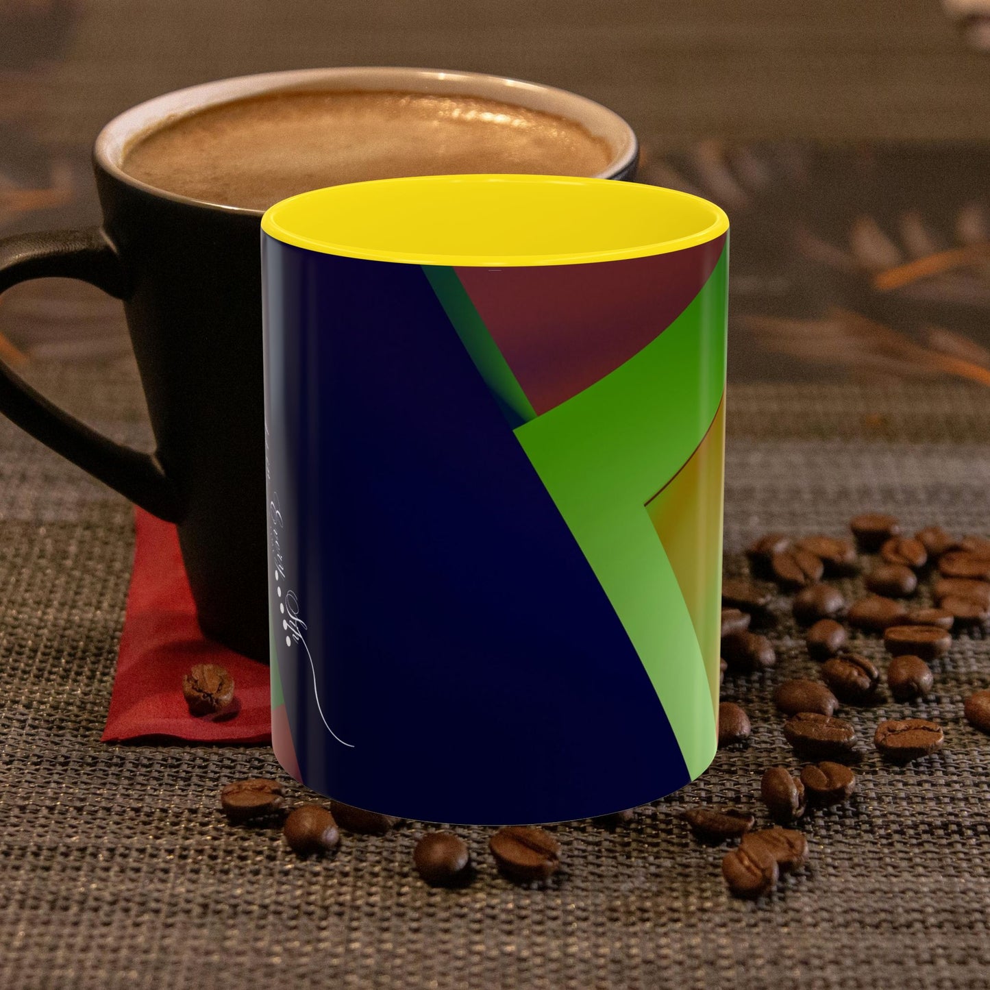 Accent Coffee Mug 11, 15oz_ N3+ Series ACM11OZ PT2WW018_ Limited Edition Perfect Blend of Style by WesternWaves: