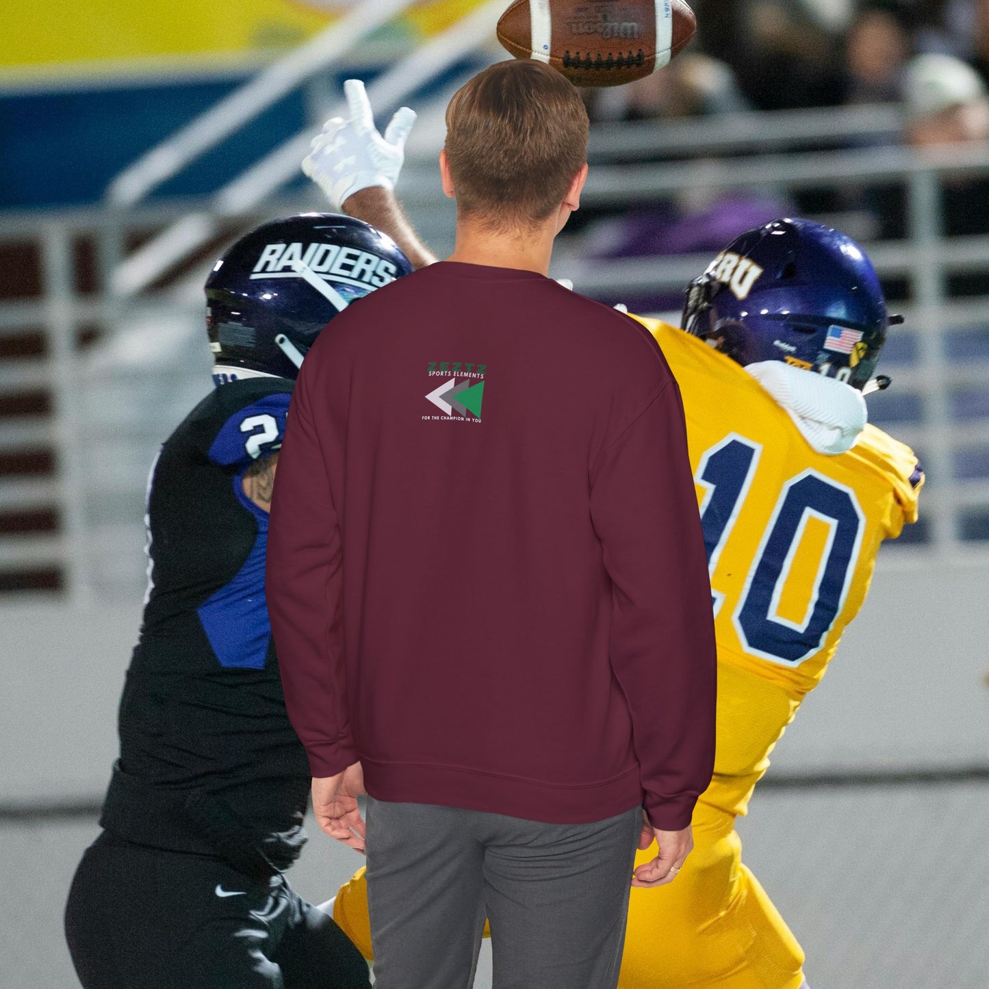 Unisex Heavy Blend™ Crewneck Sweatshirt_ N2 Sports Series UHBCSS PT2WW006_ Limited Edition ‘Zeztz’ Brand Sports Elements by WesternWaves: