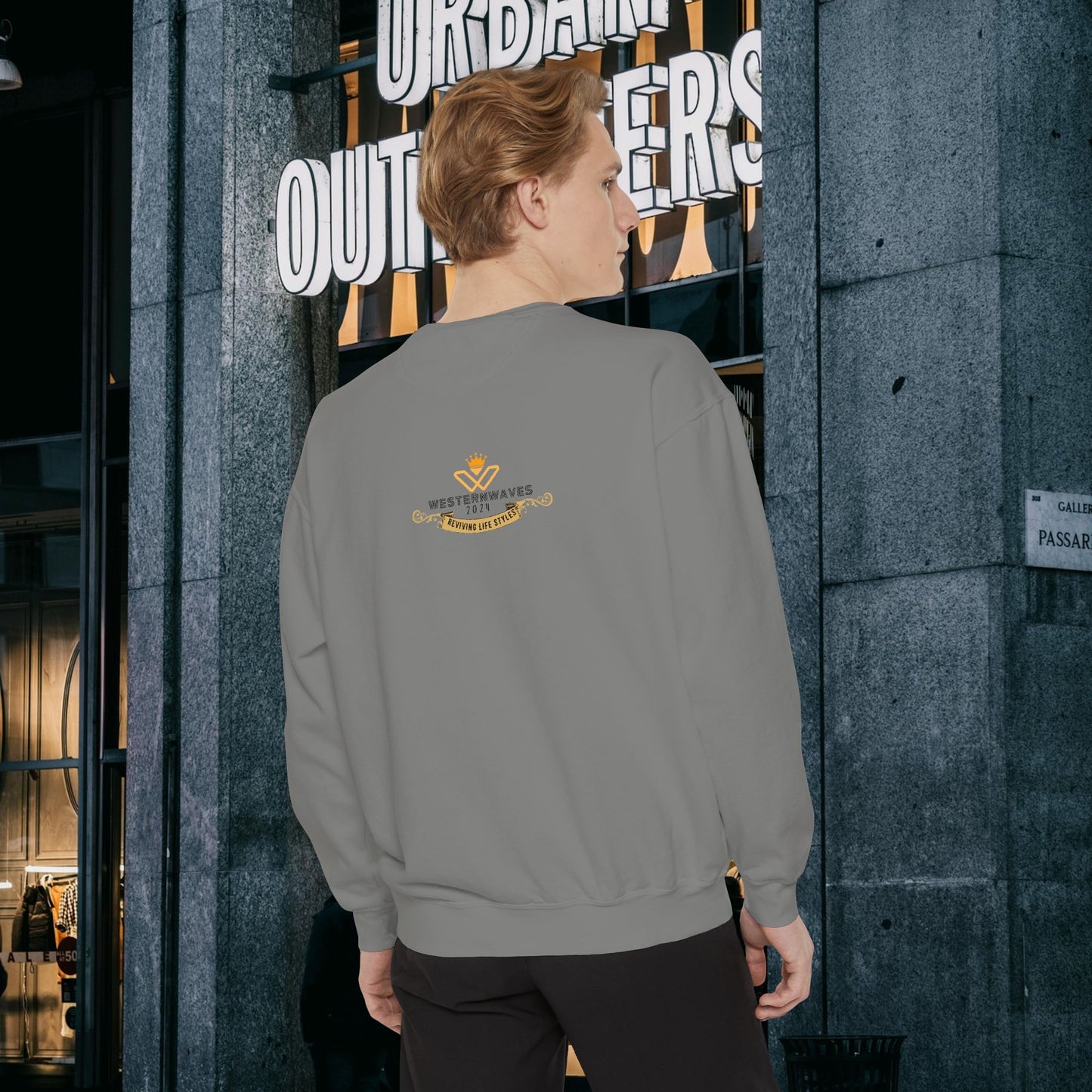 Unisex Garment-Dyed Sweatshirt _ N3+ Series GDSS PT2WW001_ Limited Edition of Both Fashion & Comfortby WesternWaves: