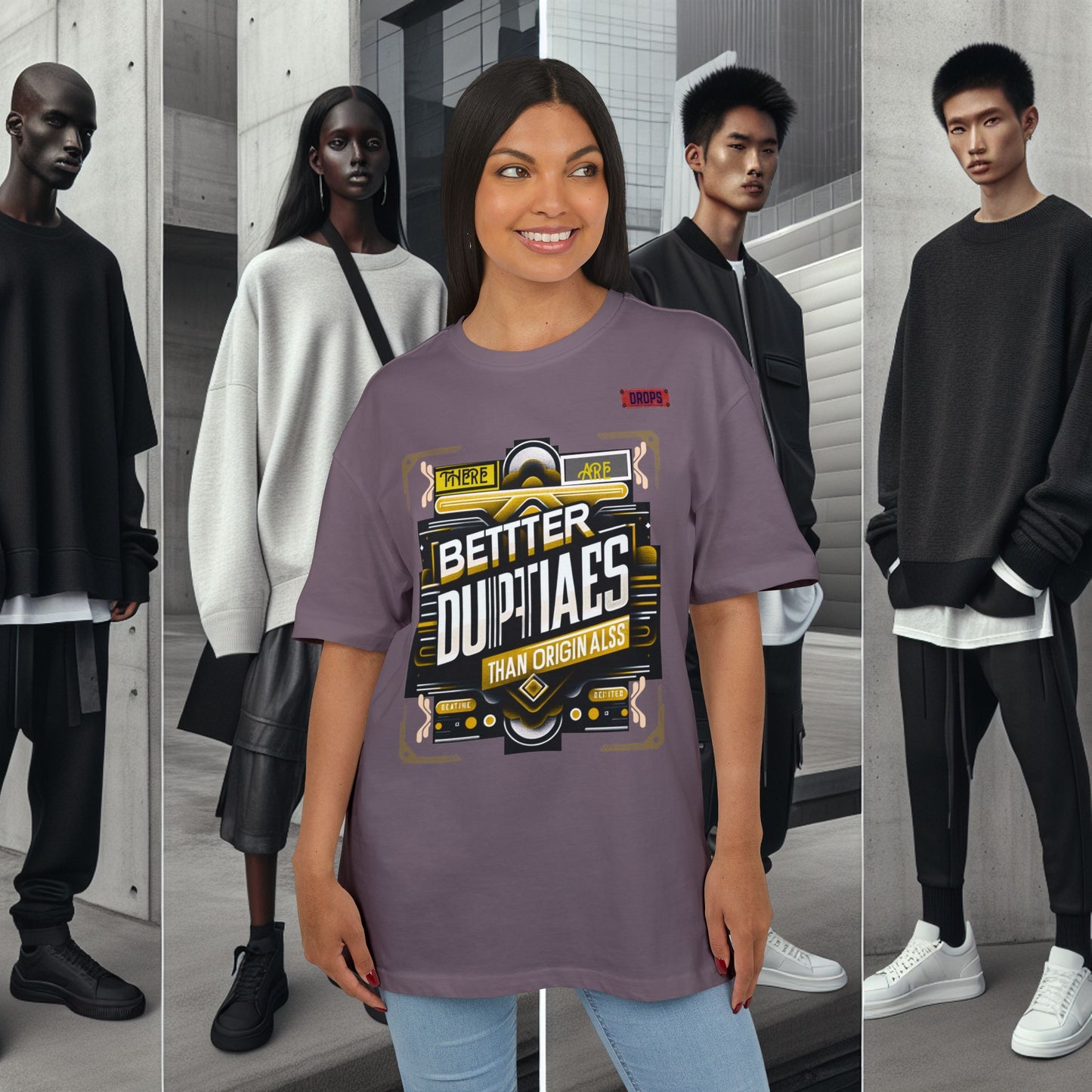 Unisex Heavy Oversize Tee_ N8+ Series USHOSTEE_ PT2WW002_ Limited Edition Urban Fashion Tee by WesternWaves: