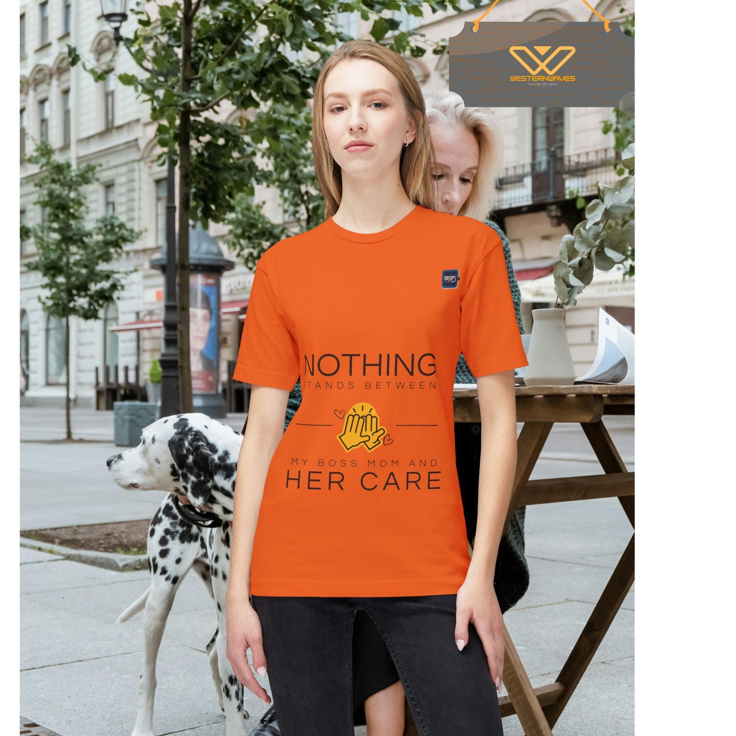 Unisex Midweight T-shirt, Made in USA_ N+ Series UMTS PT2WW007_ Limited Edition Design by WesternWaves: