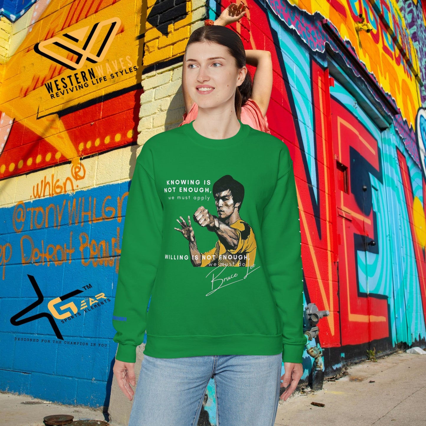 Unisex Heavy Blend™ Crewneck Sweatshirt_ N2+ Sports Series UHBCSS PT2WW008_ Limited Edition ‘Zeztz’ Brand Sports Elements by WesternWaves: