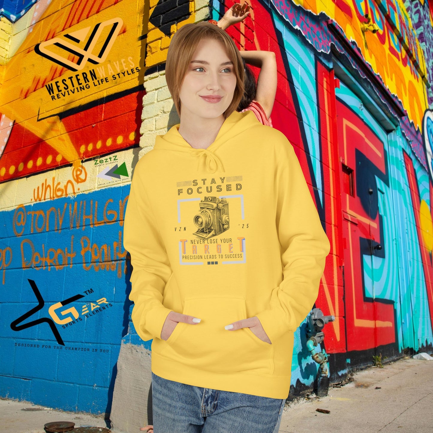 Unisex Midweight Softstyle Fleece Hoodie_ N3+ Series USMWSSFH PT2WW006_ Limited Edition Luxuriously Soft 100% Cotton Face by WesternWaves: