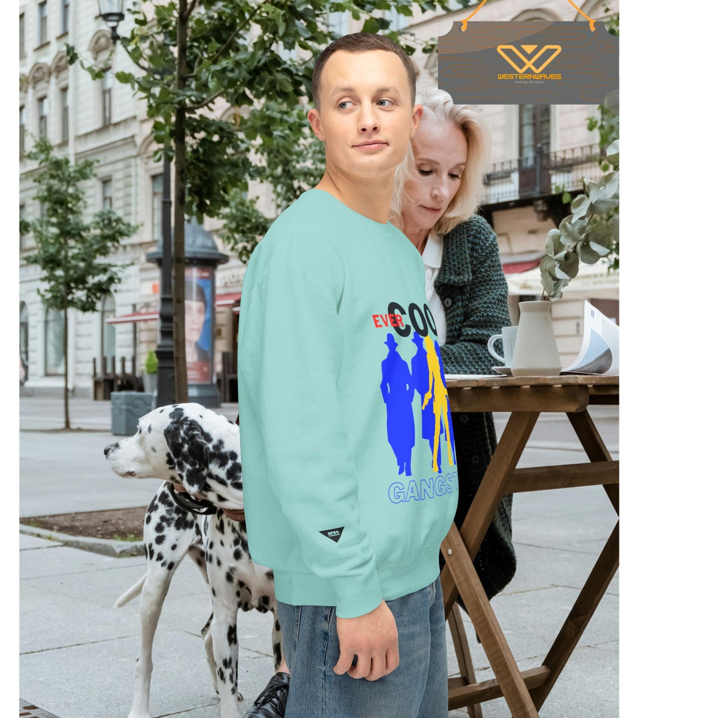 Unisex Lightweight Crewneck Sweatshirt_ N3+ Series ULWCSS PT2WW001_ Limited Edition by WesternWaves: