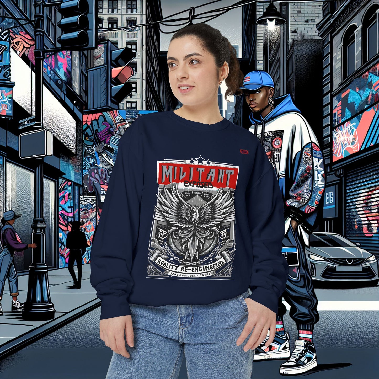 Unisex Garment-Dyed Sweatshirt_ N8+ Series SPW USMWSSFCNSS PT2WW001_ Limited Edition by WesternWaves: