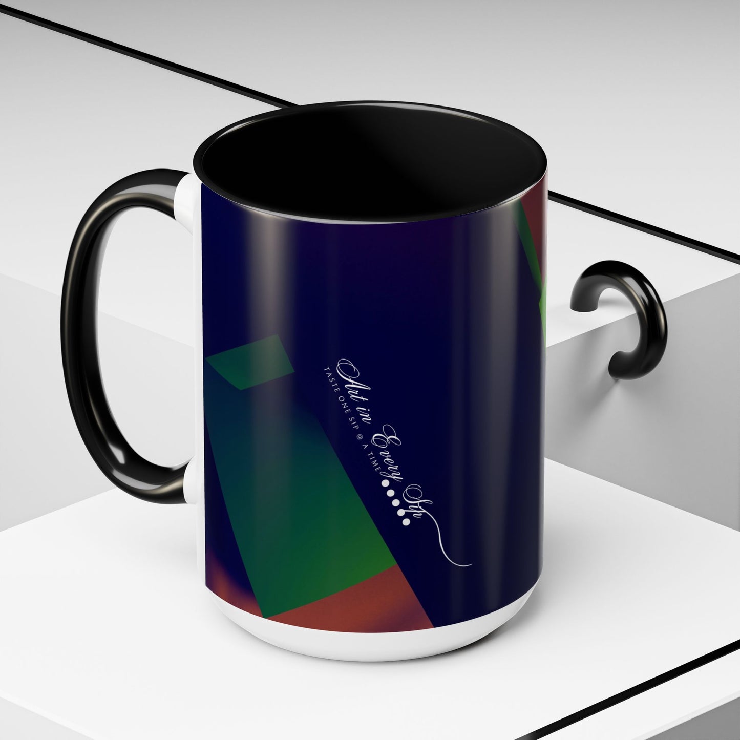 Accent Coffee Mug 11, 15oz_ N3+ Series ACM11OZ PT2WW018_ Limited Edition Perfect Blend of Style by WesternWaves: