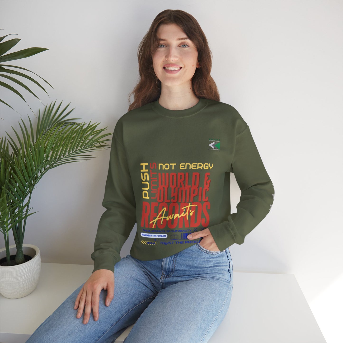 Unisex Heavy Blend™ Crewneck Sweatshirt_ N2 Sports Series UHBCSS PT2WW006_ Limited Edition ‘Zeztz’ Brand Sports Elements by WesternWaves: