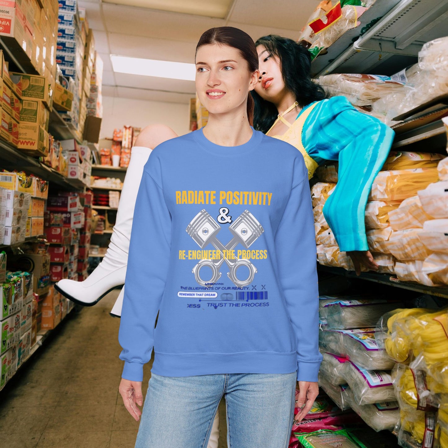 Unisex Heavy Blend™ Crewneck Sweatshirt_ N2 Series UHBCSS PT2WW004_ Limited Edition Pure Luxury by WesternWaves: