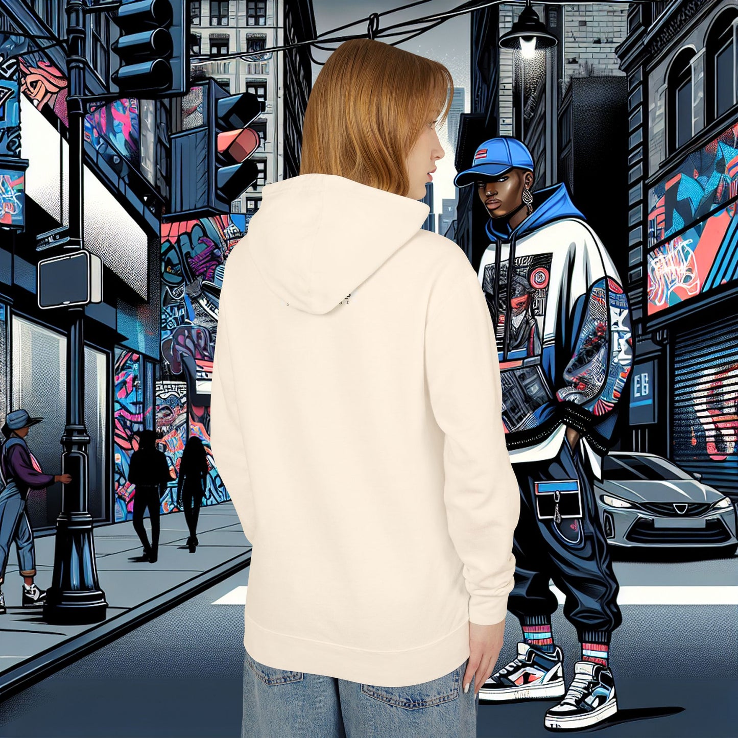 Unisex Lightweight Hooded Sweatshirt_ Series N8+ USMH PT2WW001_ UWDP003A_ Limited Edition Inner Warrior Apparel by WesternWaves: