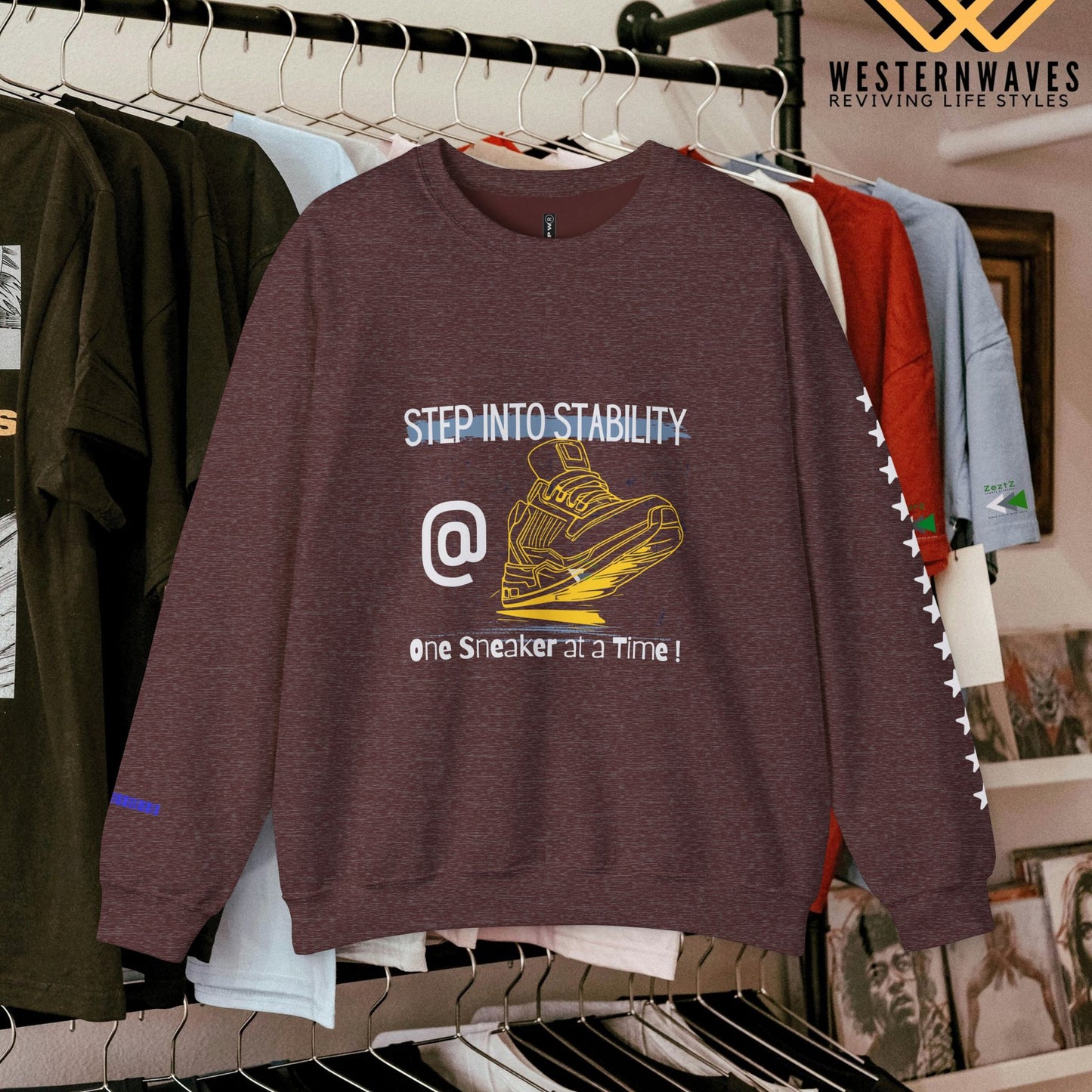 Unisex Heavy Blend™ Crewneck Sweatshirt_ N3+ Series UHBCSS PT2WW033_ Limited Edition Pure Luxury By WesternWaves: