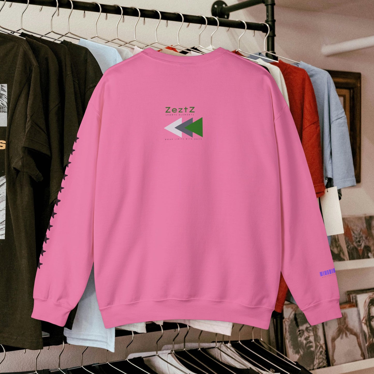 Unisex Heavy Blend™ Crewneck Sweatshirt_ N2+ Sports Series UHBCSS PT2WW008_ Limited Edition ‘Zeztz’ Brand Sports Elements by WesternWaves: