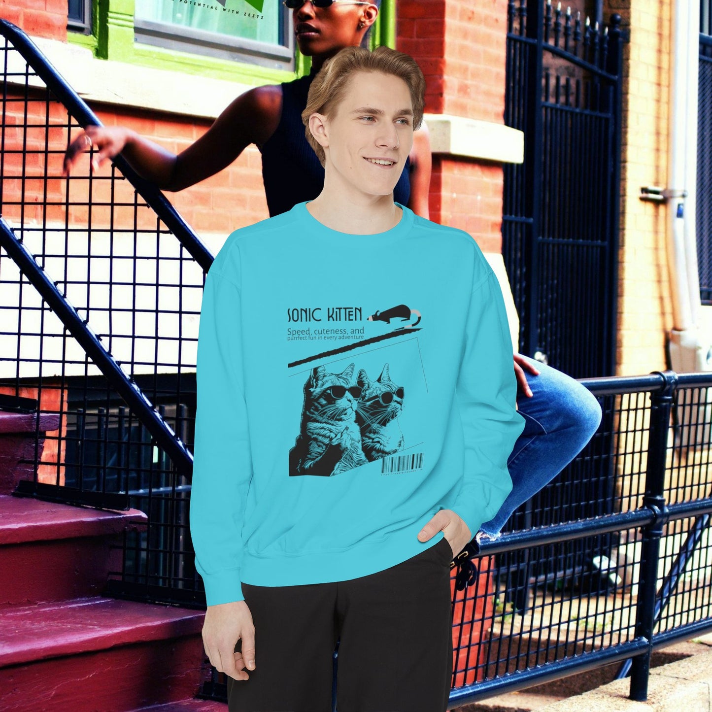 Unisex Garment-Dyed Sweatshirt_ N3+ Series SPW UGDSS PT2WW003_WesternWaves Limited Edition