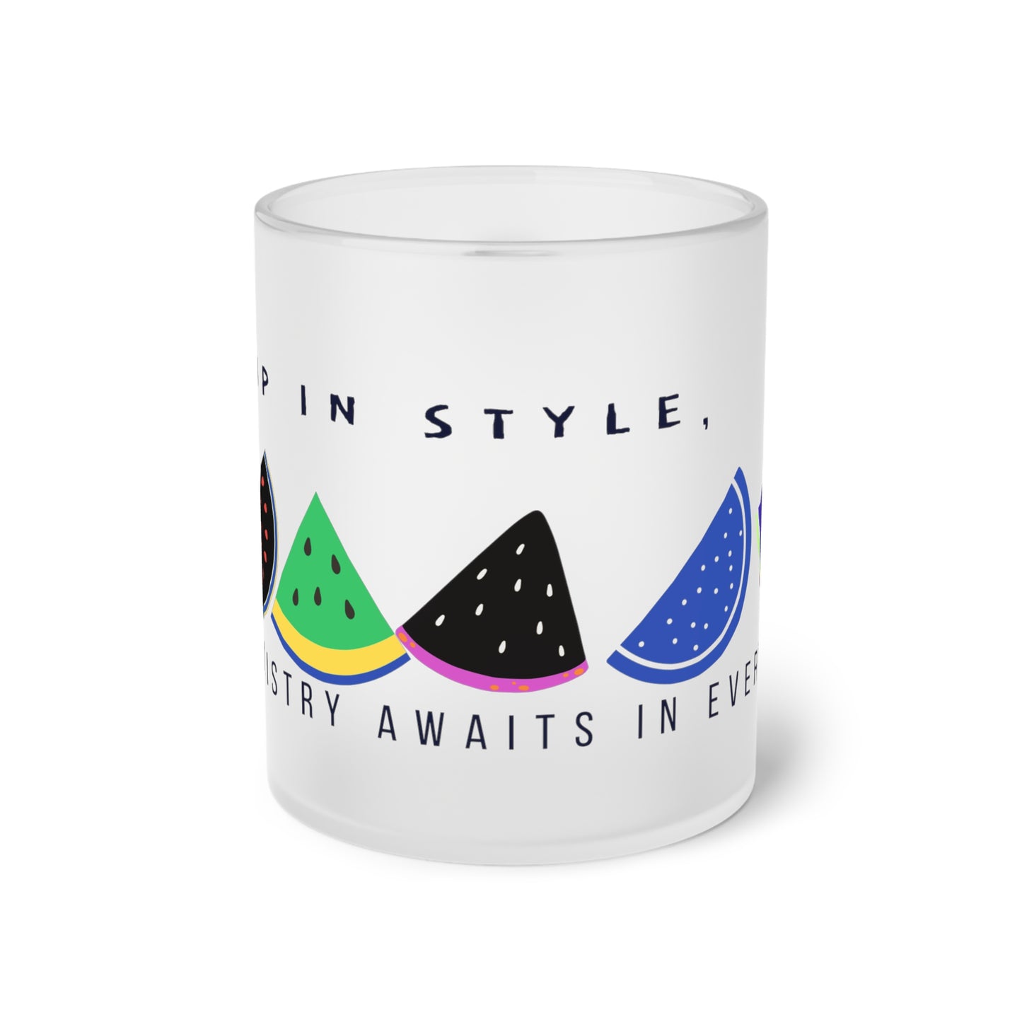 Frosted Glass Mug_ N+ Series FGM PT2WW009_ Limited Edition product by WesternWaves