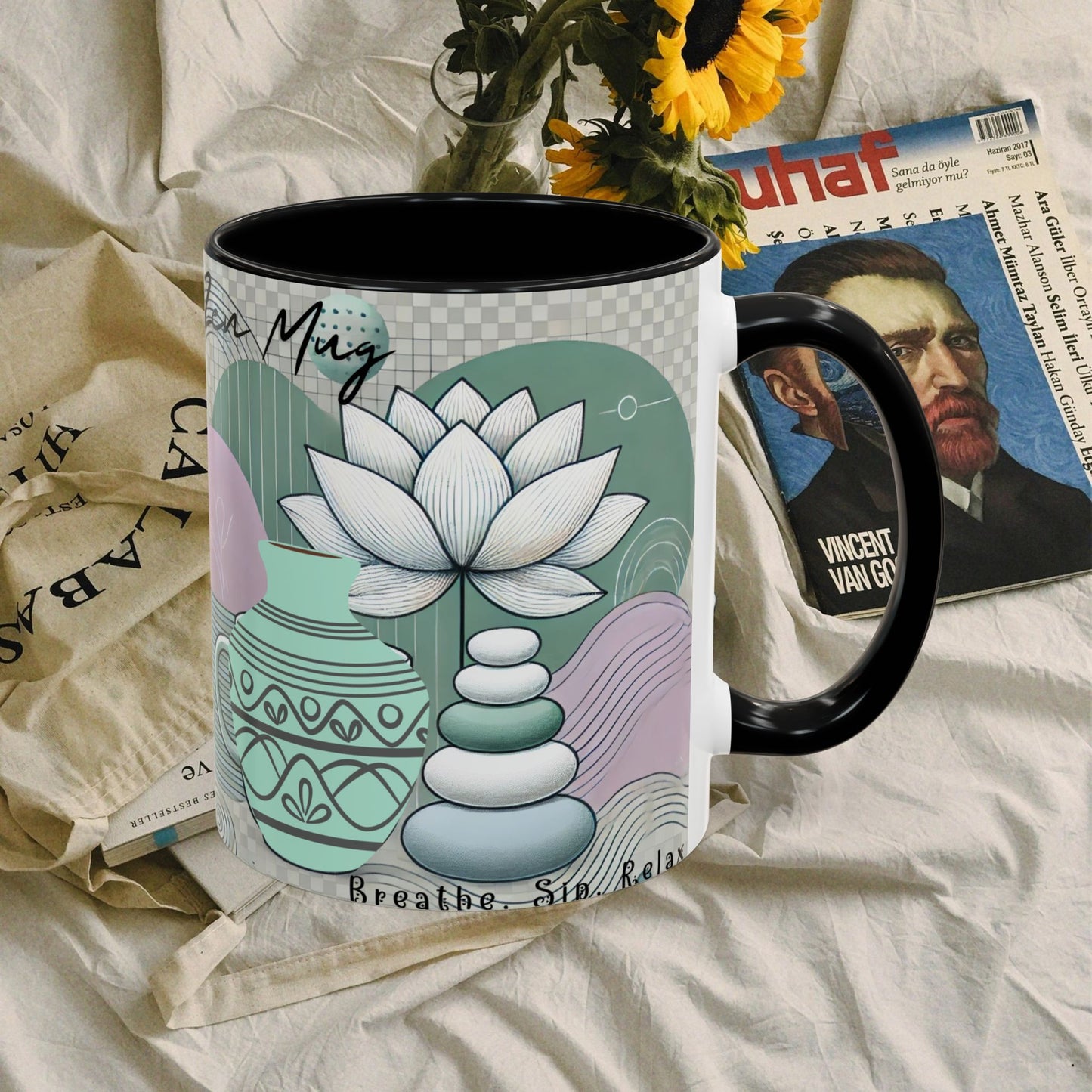 Accent Coffee Mug (11, 15oz) _ N3+ Series ACMUG PT2WW006_ Limited Edition Blend Style & Functionality by WesternWaves: