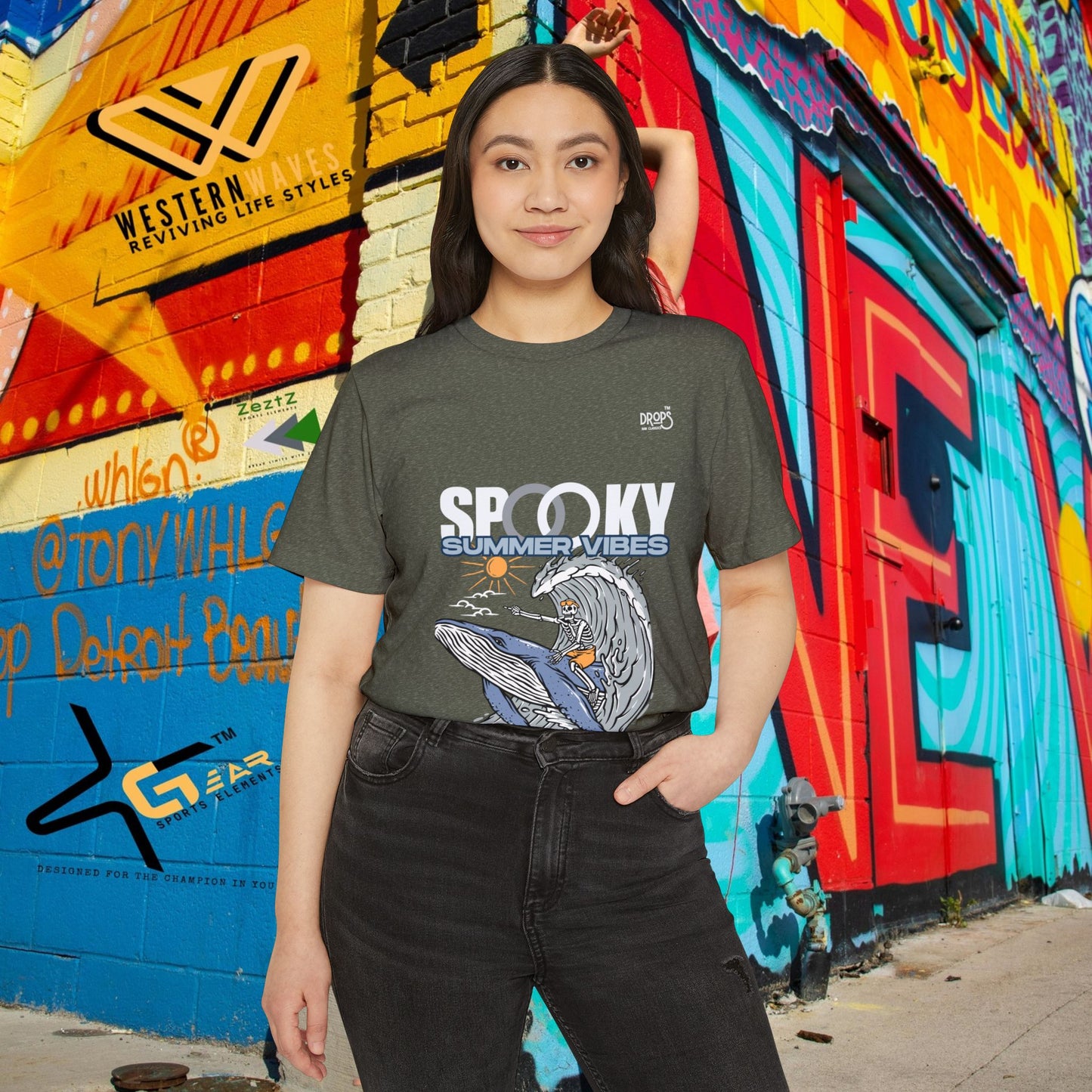 Spooky Summer Vibes Unisex Organic T-Shirt - Eco-Friendly Graphic Tee_ 09 May 2025_ 002