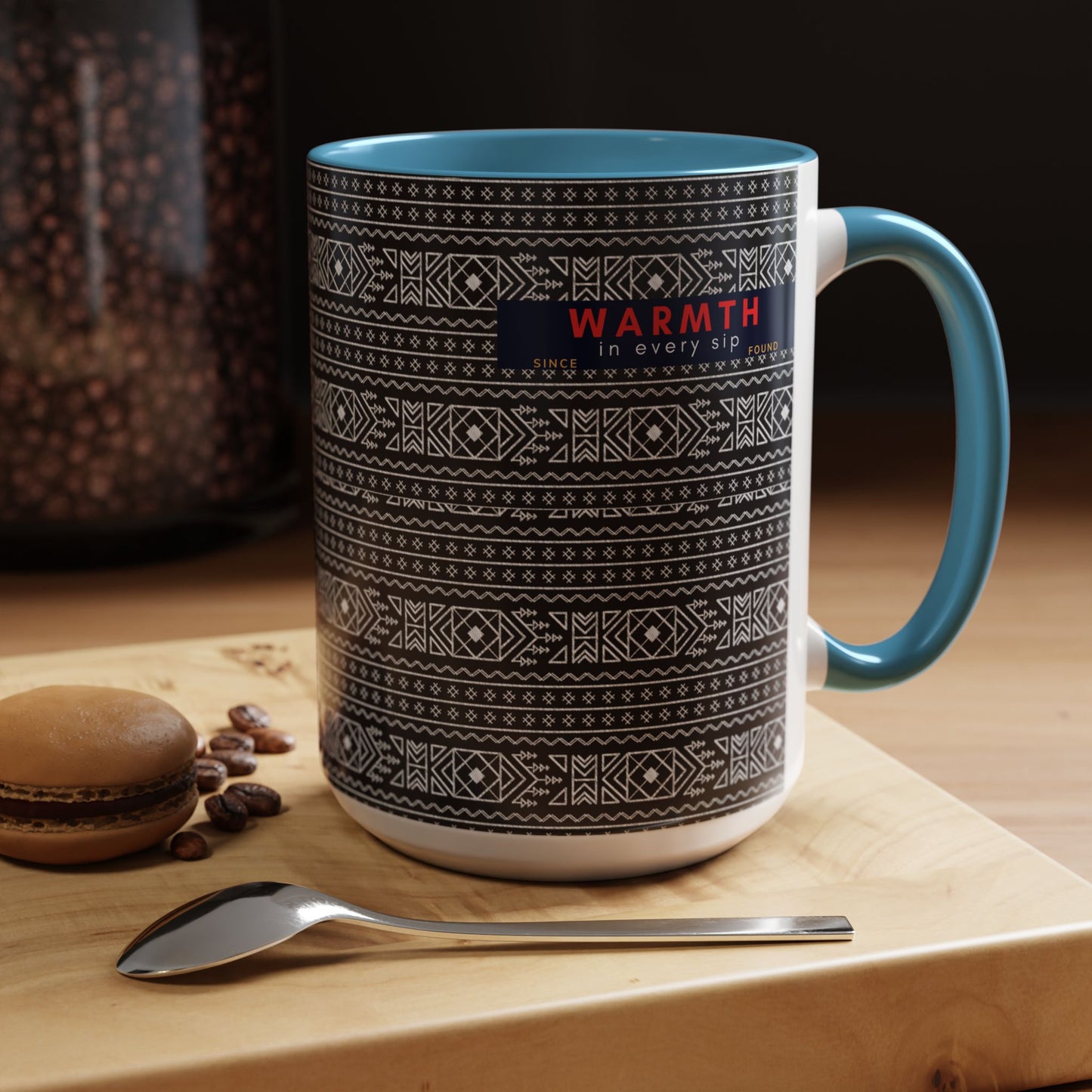 Accent Coffee Mug 11, 15oz_ N2 Series ACM11OZ PT2WW007_ Vibrant Limited Edition Design by WesternWawes: