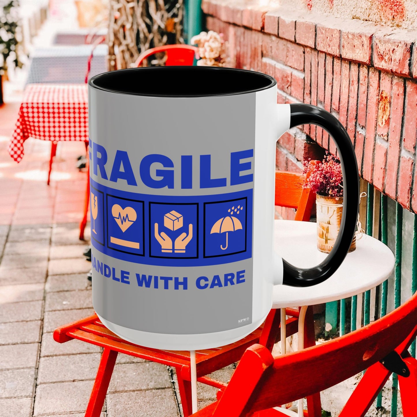 Accent Coffee Mug 11, 15oz_ N2+ Series ACM11OZ PT2WW006_ Vibrant Limited Edition Design by WesternWawes: