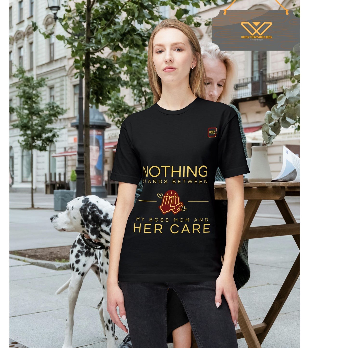 Unisex Midweight T-shirt, Made in USA_ N+ Series UMTS PT2WW007_ Limited Edition Design by WesternWaves: