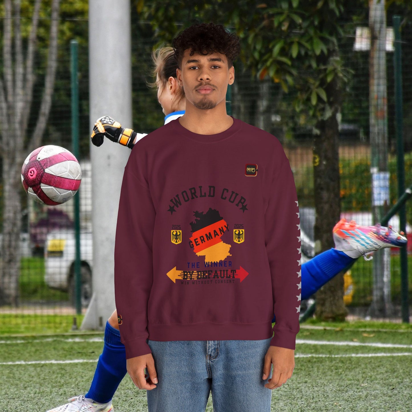 Unisex Sweatshirt_ N7+ Series USSS PT2WW001_ Germany The Winner by Default_ Limited Edition by WesternWaves: