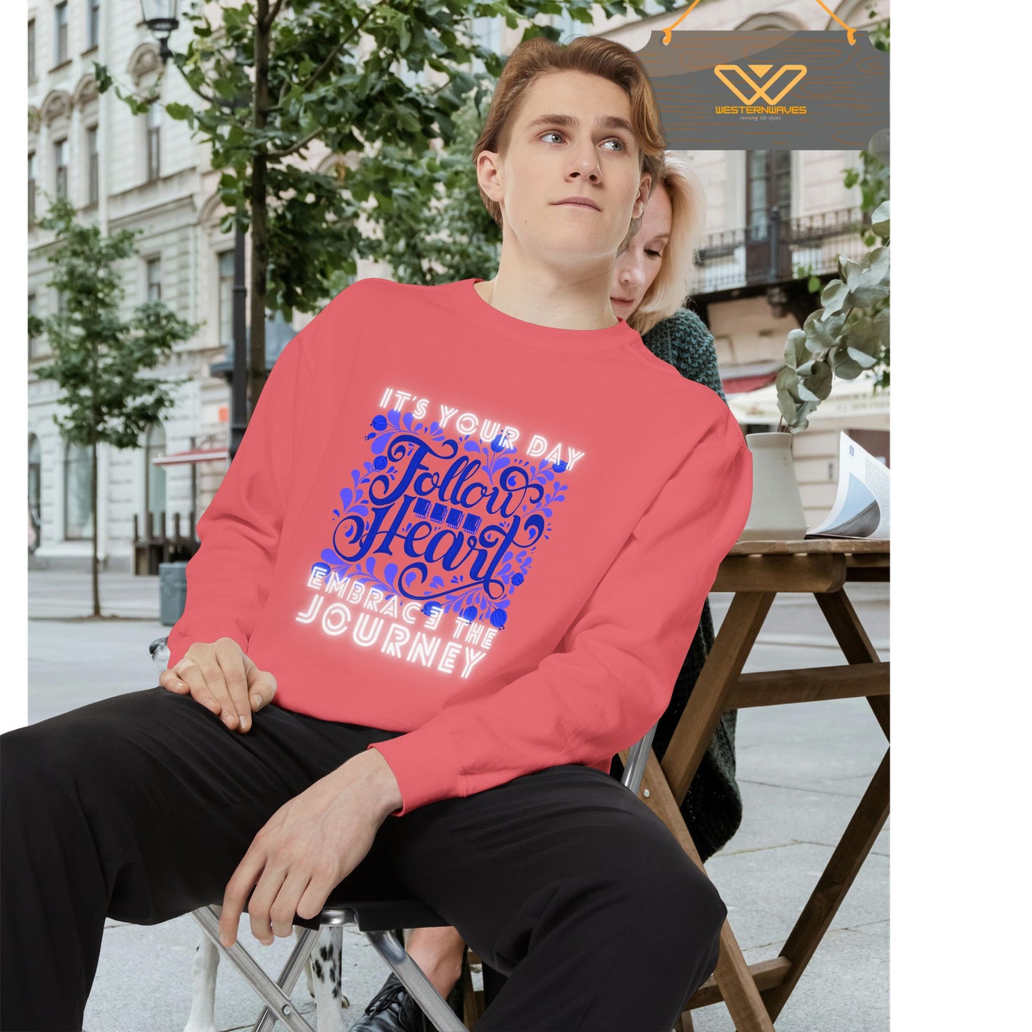 Unisex Garment-Dyed Sweatshirt_ N3+ Series UGDSS PT2WW002_ Limited Edition by WesternWaves_